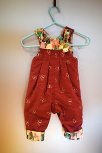 Image of Baby Reversible Dungarees - Trees