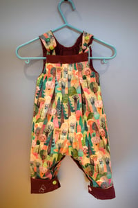 Image of Baby Reversible Dungarees - Autumn Trees