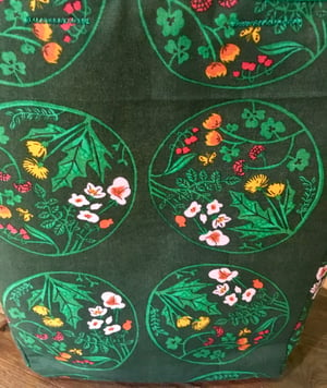 Image of Green 'garden flowers' box bag