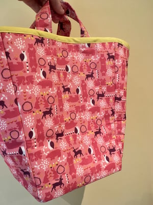 Image of Pink 'forest folk' box bag