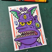 Image 2 of Purple Monster Underbite Sticker