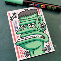 Image 2 of Frankenstein Underbite Sticker