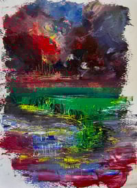 Image 1 of “I Know What You Are” Predator And Prey | oil on paper 9 x 12 inches 