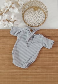 Image 3 of Newborn bodysuit for photo shoots | Robbie| gray
