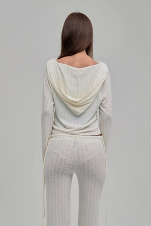 Image of GHOSTBOY - Dazed Knit Hoodie (Cream)