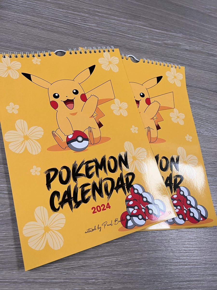 Pokémon Calendar 2024 Sneaksketch