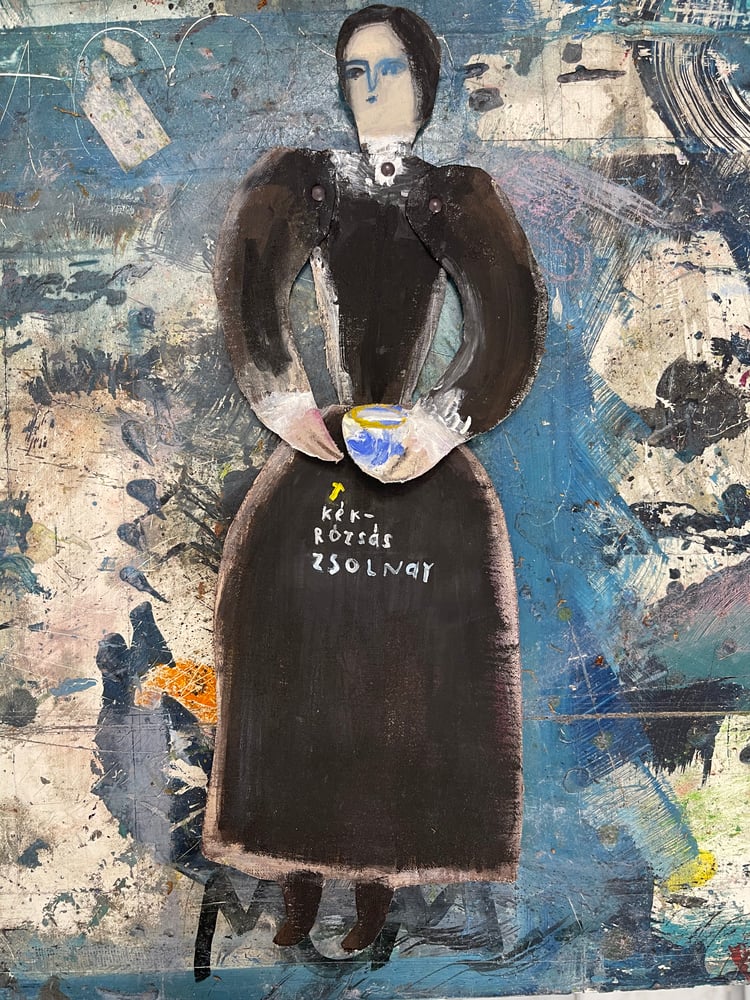 Image of Kék rózsás zsolnay