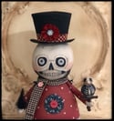 Snowman Skeleton raven Christmas Halloween doll folk art by penny
