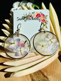 Image 1 of Pressed Hydrangeas on Capiz Shells