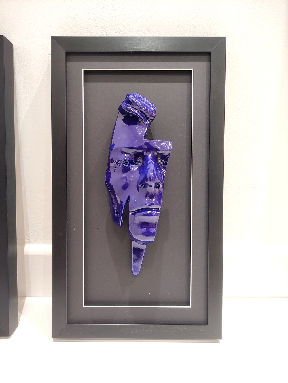 Red/Blue Resin 'Flash' Metallic Effect - David Bowie Sculpture