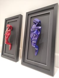 Image 2 of Red/Blue Resin 'Flash' Metallic Effect - David Bowie Sculpture