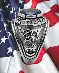 Image 2 of  Men Air Force Stainless Steel Ring size 8 - 14 free shipping