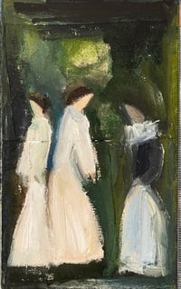 Pisák Krisztina: Két fehér ruhás háttal