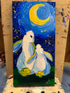 “Moon Gazers” 8”x16” oil on canvas ready to ship 12-28-23! 