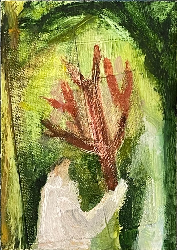 Image of Pisák Krisztina: Fehér ruhás ággal a kézben