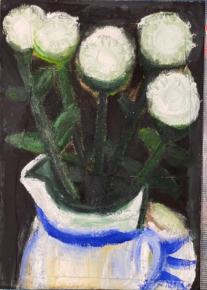 Image of Pisák Krisztina: Fehér váza fehér virág