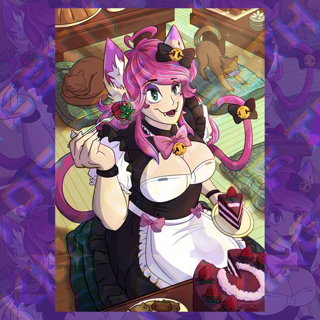 SAKURA CAT MAID - Print