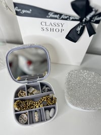 Image 1 of Rhinestone travel jewelry box
