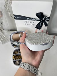 Image 2 of Rhinestone travel jewelry box