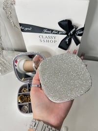 Image 4 of Rhinestone travel jewelry box