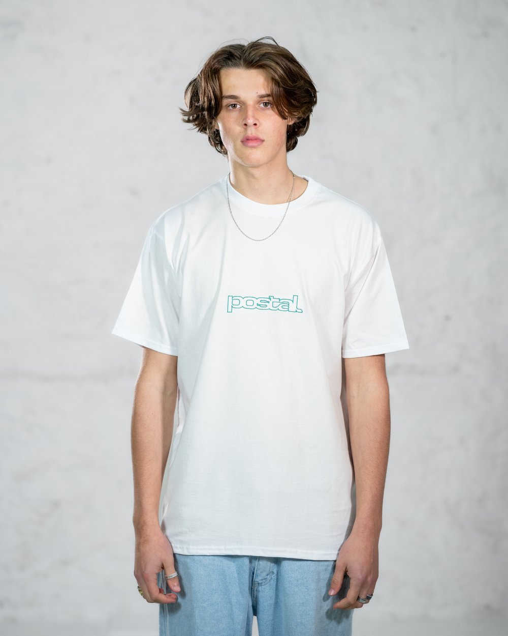 POSTAL OUTLINE TEE - WHITE