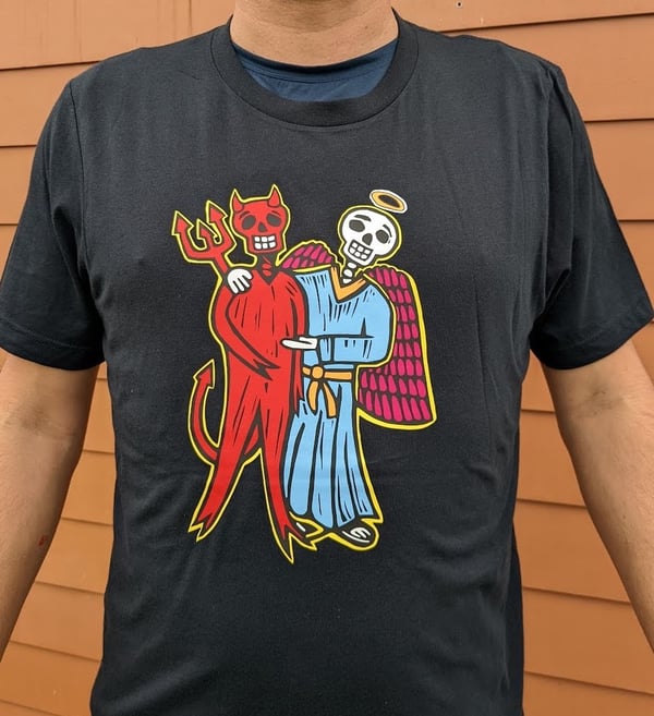 Image of Day of the Dead Devil & Angel T-shirt