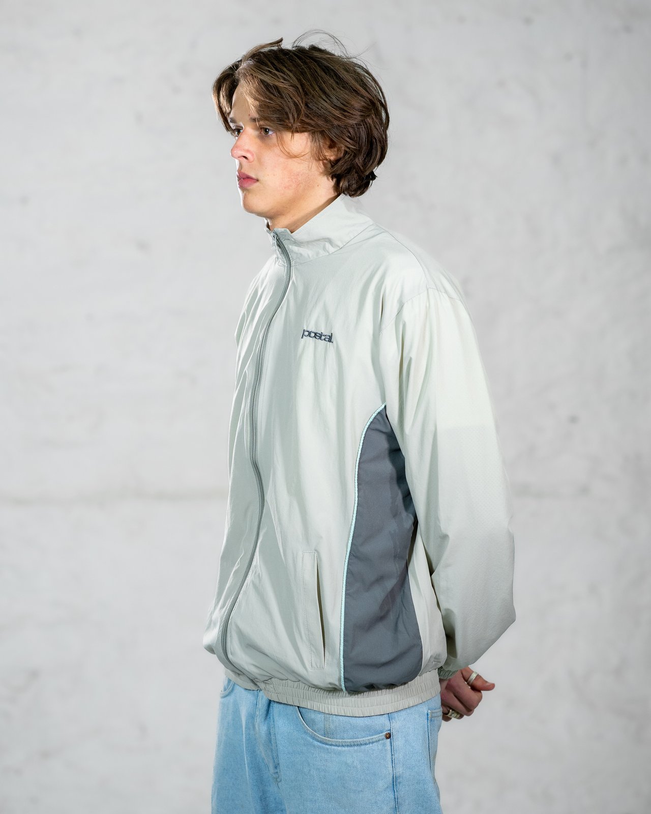 Nylon track sale jacket