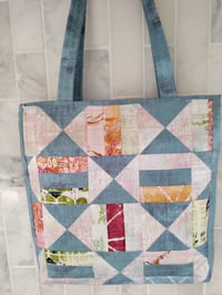 Image 2 of Blue & Pastel Colors Tote
