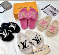 Image 2 of LV Shearling Slides