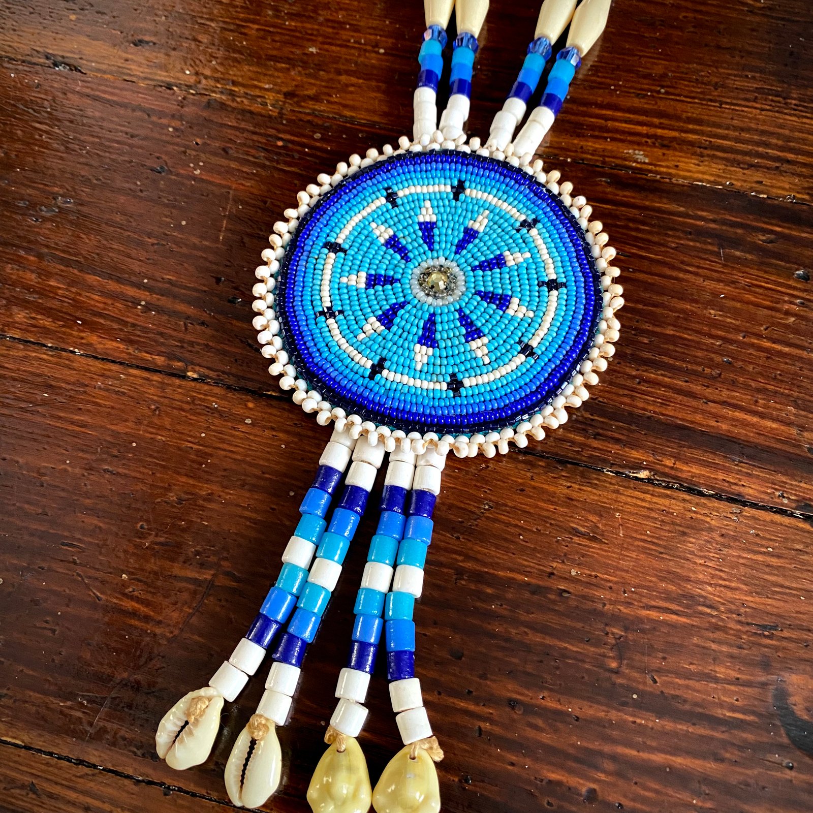 Beaded Medallion Necklace Native American Sage Blessed Buckskin Fringe  Lakota Sioux ww119 - Etsy