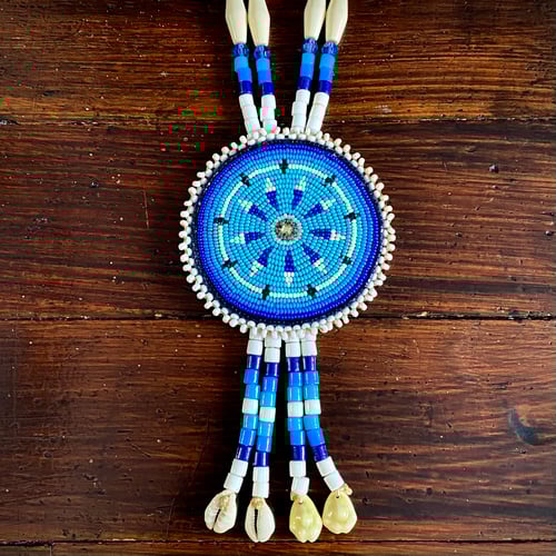 Rain Beaded Medallion Necklace