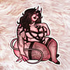 Pink Demon Girl V Sticker