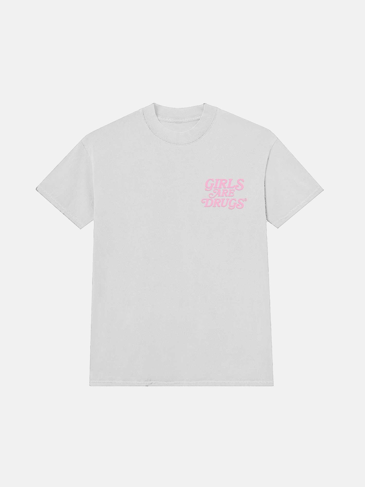 Image of GIRLS ARE DRUGS® TEE - WHITE / SOFT PINK 