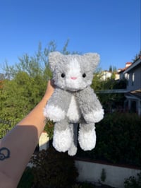 Image 1 of Grey Snuggle Kitty (Weighted)
