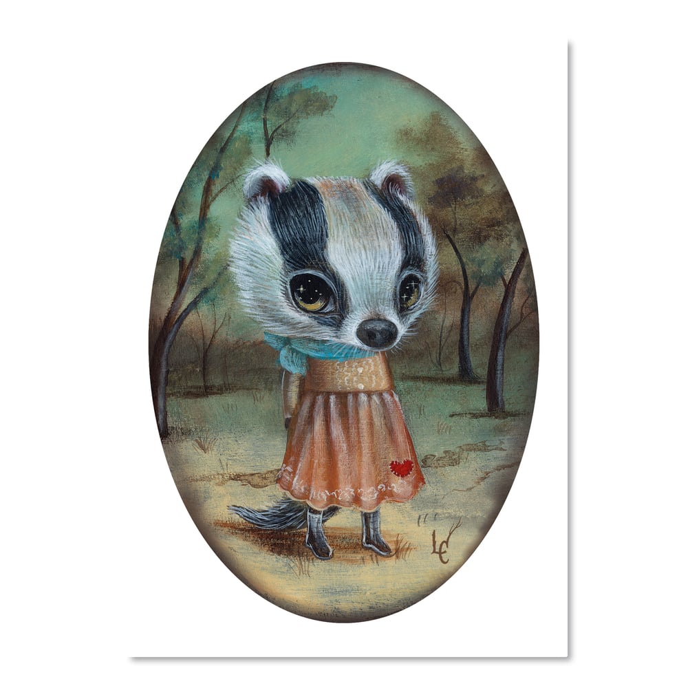 Image of Honey Badger (Mini Print)