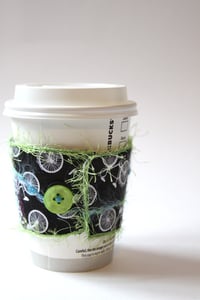 Image of Cup Cozy - Black and white Bicycles