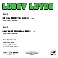 Image 2 of LOBBY LOYDE "Do You Believe In Magic" 7" JAW065