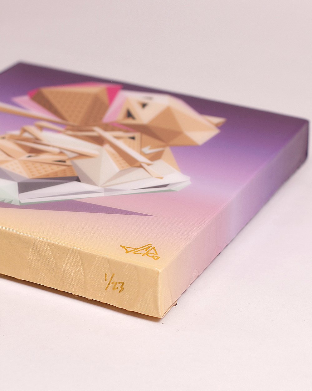 Image of  12 inch "YZYNET" Canvas Print + Resin