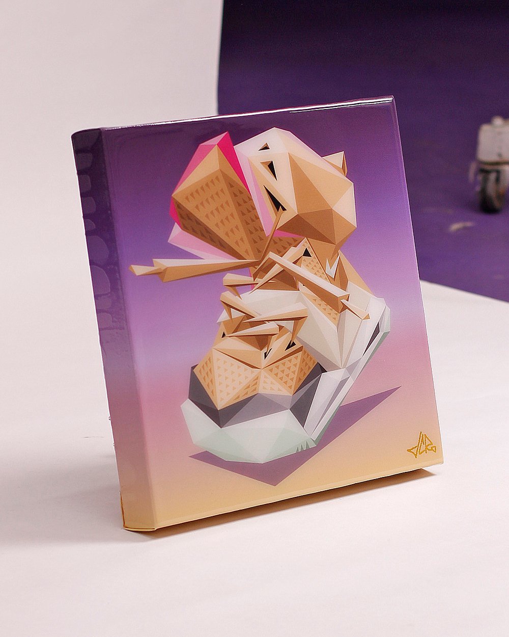 Image of  12 inch "YZYNET" Canvas Print + Resin