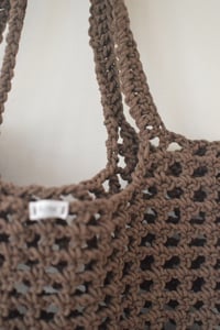 Image 2 of crochet timeless bag brown