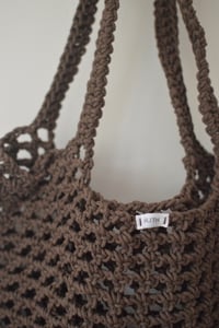 Image 3 of crochet timeless bag brown