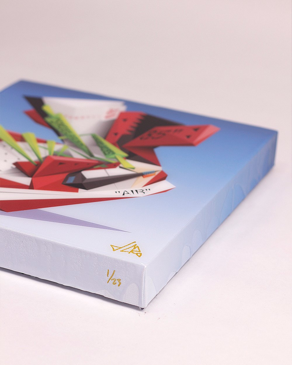 Image of 12 inch "V1RG1L" Canvas Print + Resin