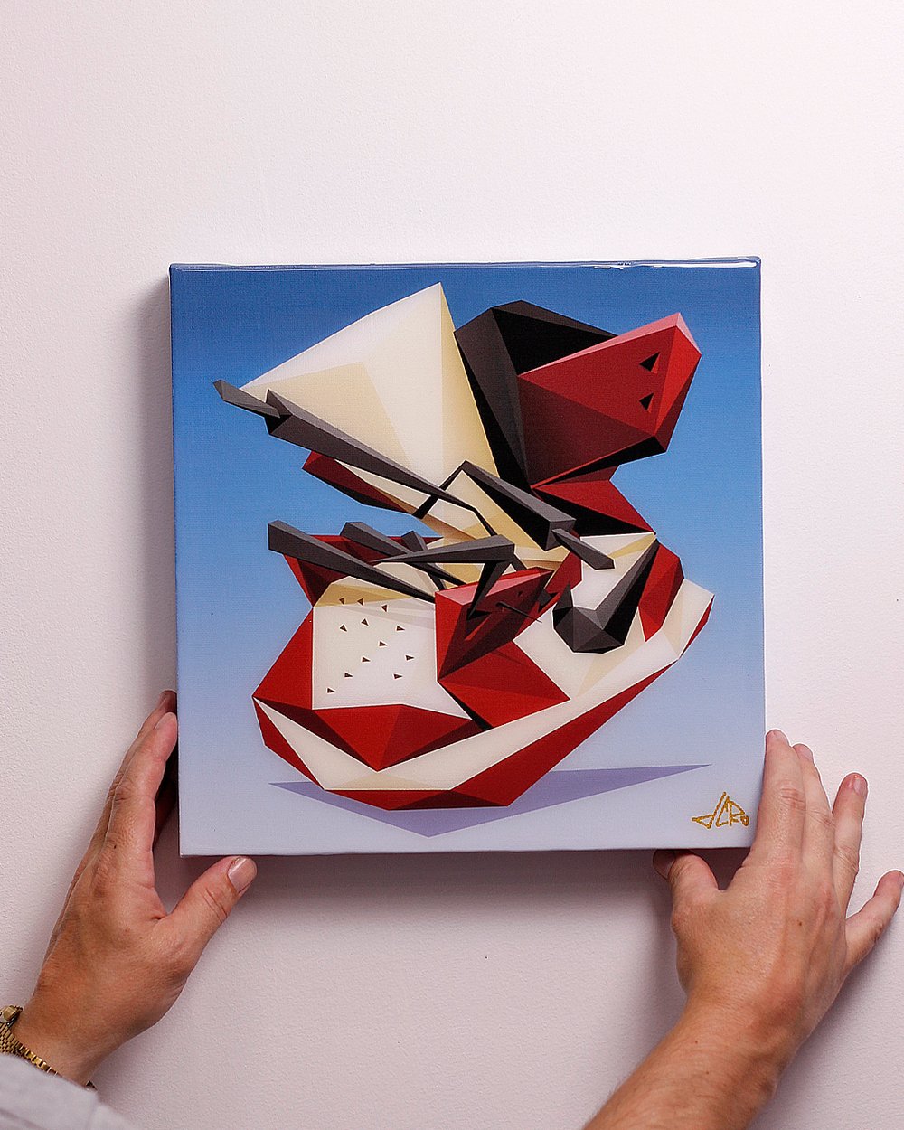 Image of 12 inch "Chicago" Canvas Print + Resin