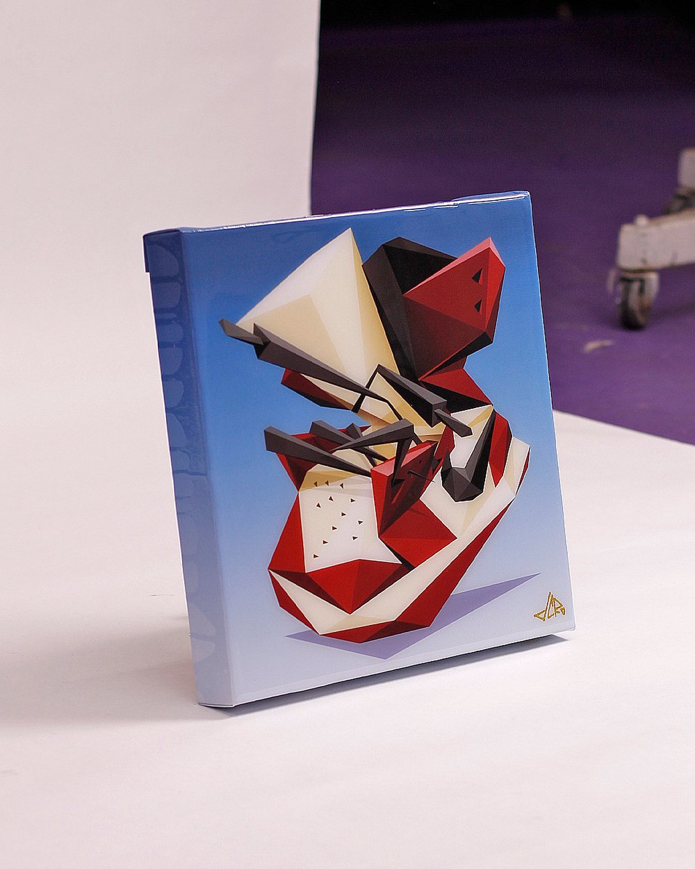Image of 12 inch "Chicago" Canvas Print + Resin