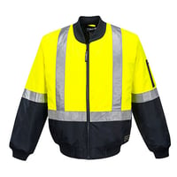 Image 1 of K8131 - Huski Bomber Jacket Yellow/Navy, Oran/Navy