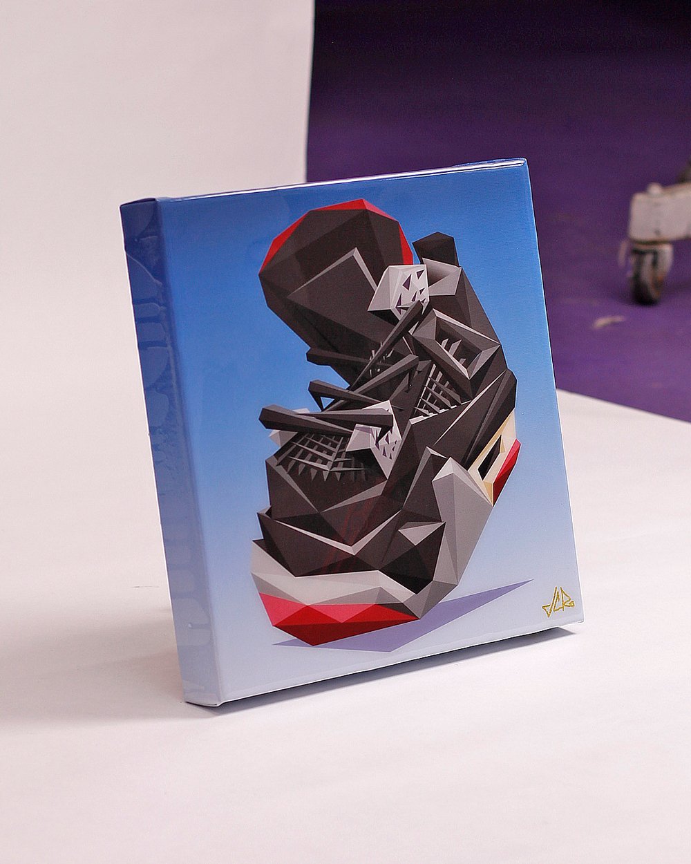 Image of 12 inch "Bred4" Canvas Print + Resin