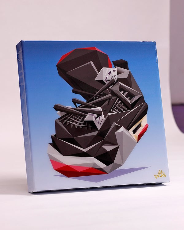 Image of 12 inch "Bred4" Canvas Print + Resin