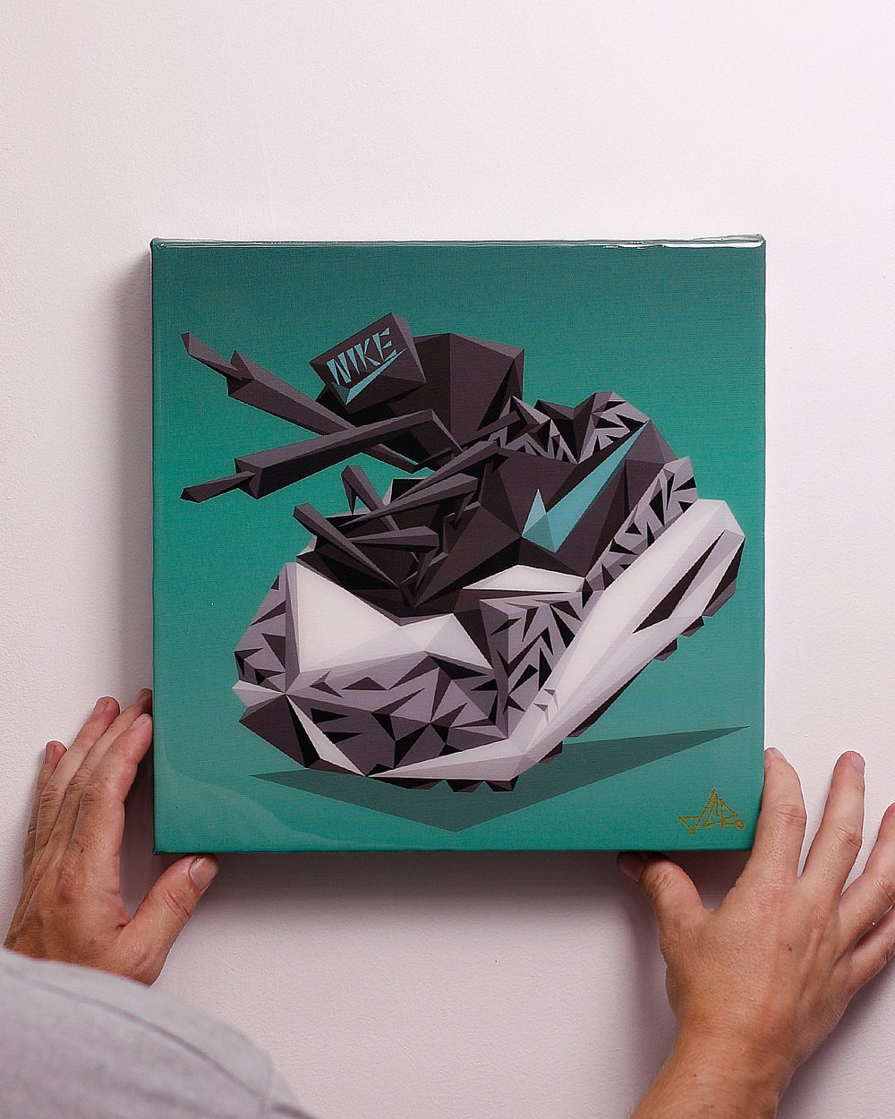 Image of 12 inch "AM Atmos" Canvas Print + Resin