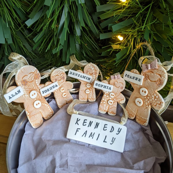 Image of Gingerbread Family Garland