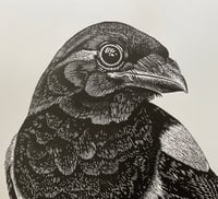 Image 2 of Magpie 1 Original Lino Print